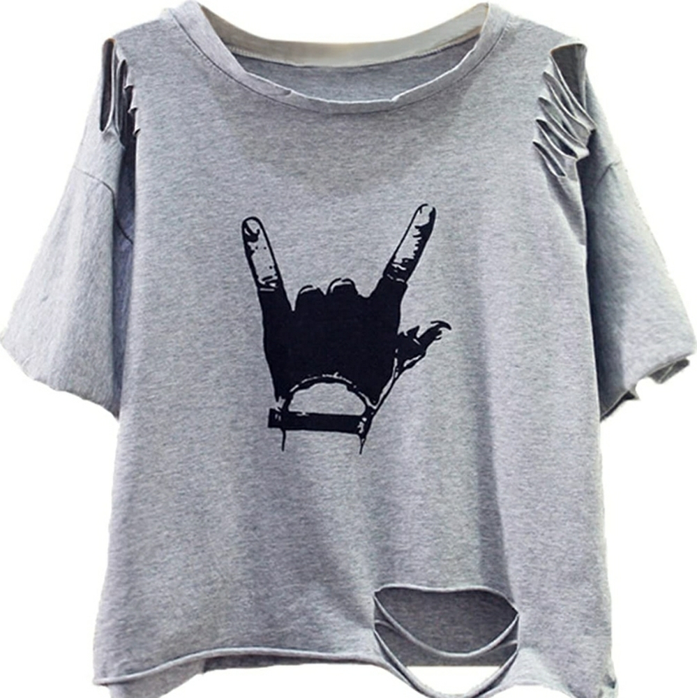 Distressed Crop Top
